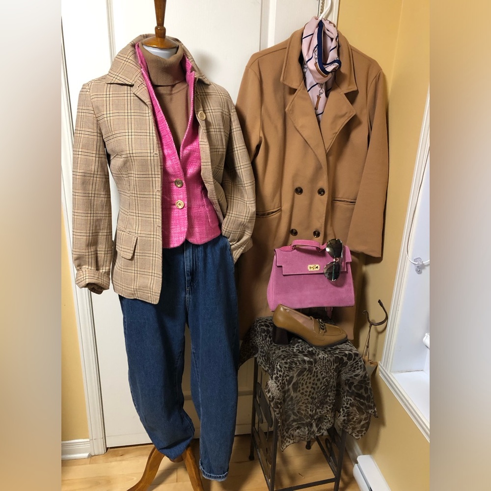 Façonnable Equestrian style plaid work Blazer/ jacket